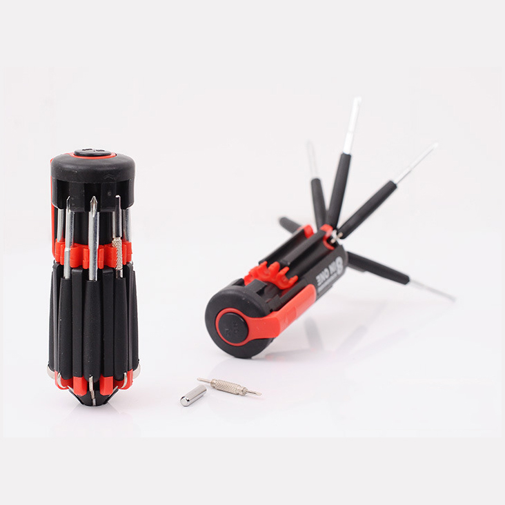 Versatile multi - size word screwdriver and phillips screwdriver with flashlight